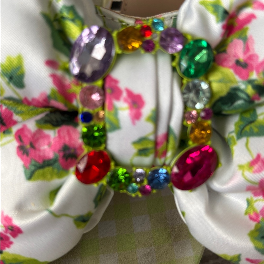 Betsey Johnson Possie Floral Mules with Bow - Picture 5 of 5